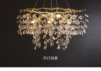 Đèn pha lê chùm trang trí nội thất độc đáo DCPL 006