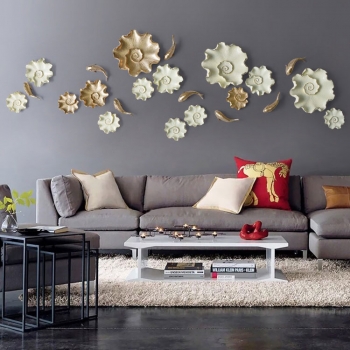 Cá decor và sen decor gắn tường DGT 004