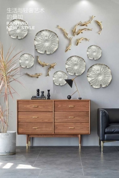 Cá và sen decor treo tường DGT 018