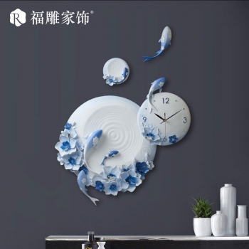 Đồng hồ cá chép trang trí nội thất DHT 008