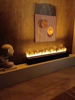 Review thực tế lò sưởi decor 4D lắp tại Lavila Nam Sài Gòn