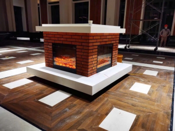 Thi công lò sưởi decor 3D chuyên nghiệp tại Aqua City