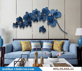 Tranh kim loại trang trí hoa lan TBB 037