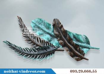 Tranh kim loại lông vũ trang trí nội thất TBB 128