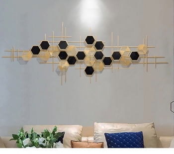 Tranh sắt mạ decor tổ ong TBB 322