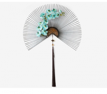 Tranh decor quạt trang trí nội thất ấn tượng TBB 367