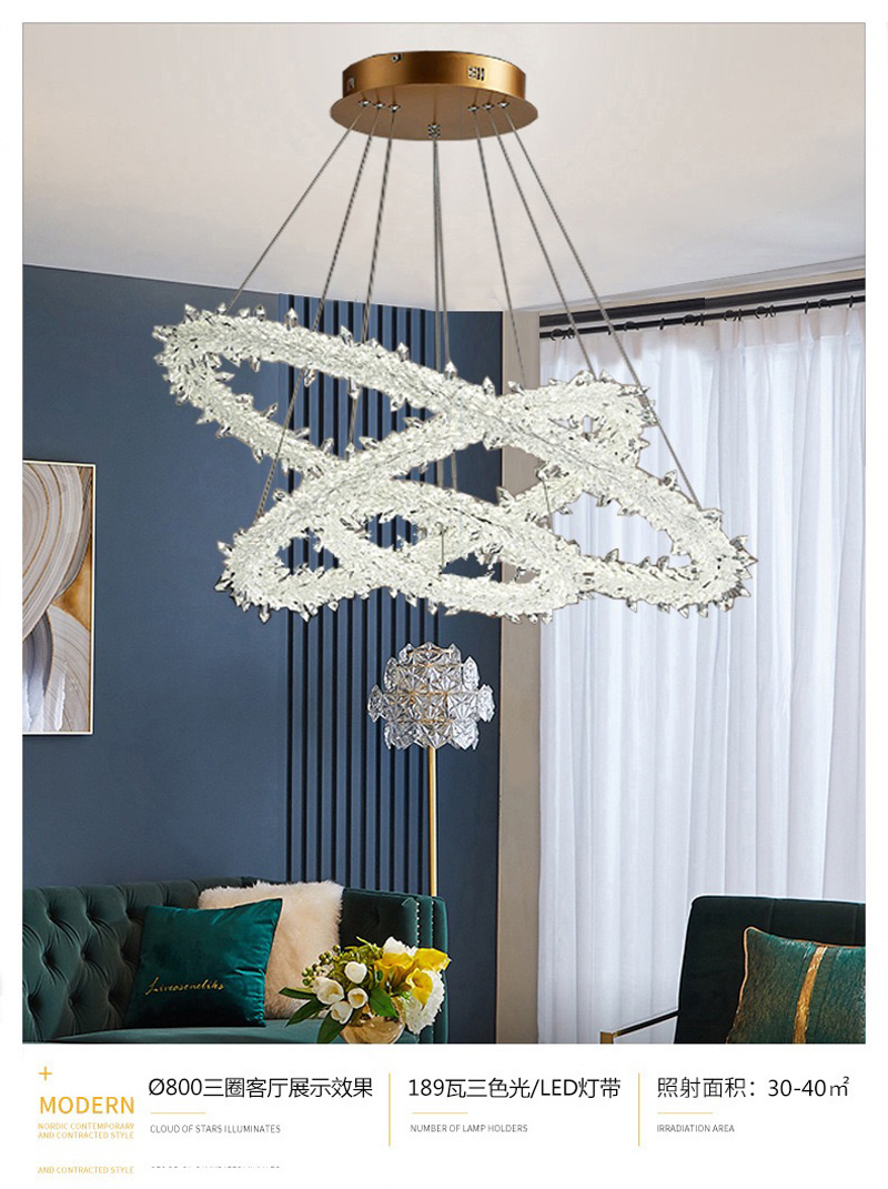 Đèn chùm Led trang trí nội thất phòng khách DCPK 012