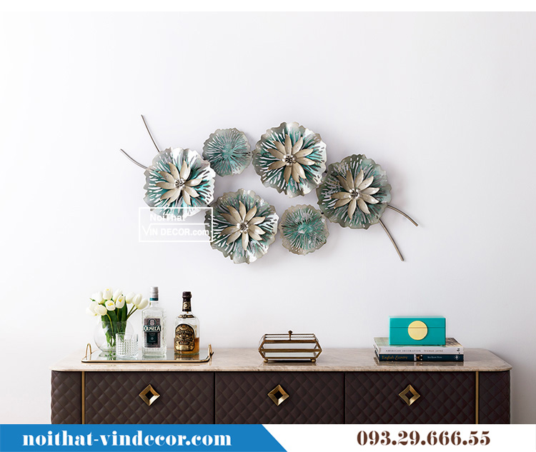 Hoa sắt trang trí nội thất phòng khách TAA 024