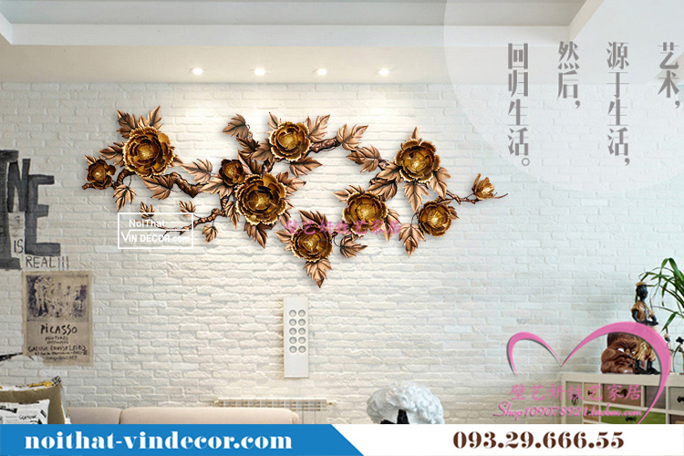 Tranh sắt treo tường hoa mai cao cấp TBB 057