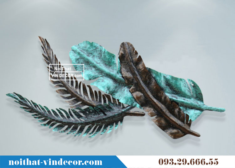 Tranh kim loại lông vũ trang trí nội thất TBB 128