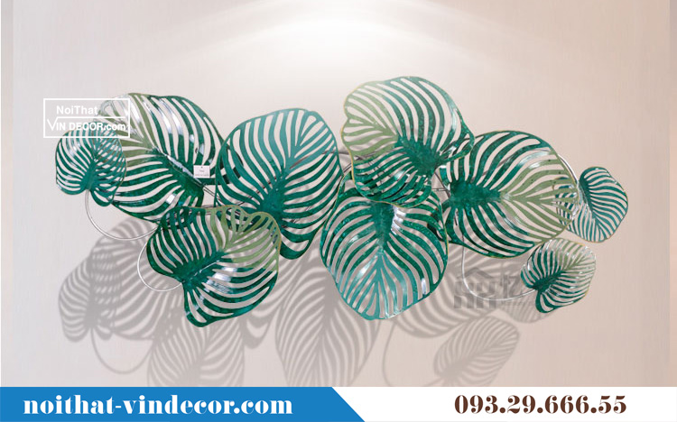 Tranh kim loại gắn tường hình lá TBB 131