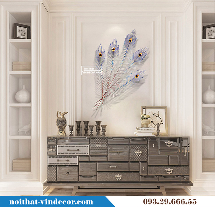 Decor gắn tường lông vũ trang trí TBB 157