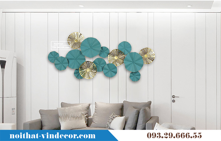 Tranh decor lá sen cách điệu TBB 156