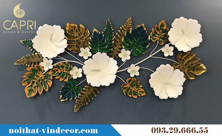 Tranh sắt dương xỉ trang trí chung cư TBB 196